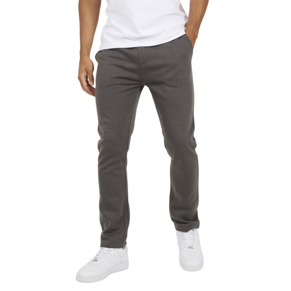 Brave Soul Mens Open Hem Straight Leg Joggers / Magnet